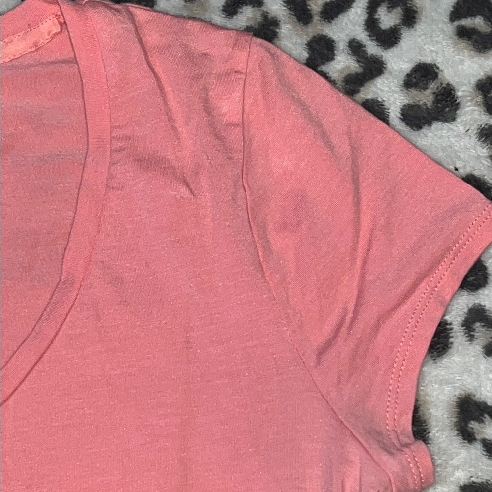 Ann Taylor Soft Pink V-Neck Tee - Picture 3 of 12